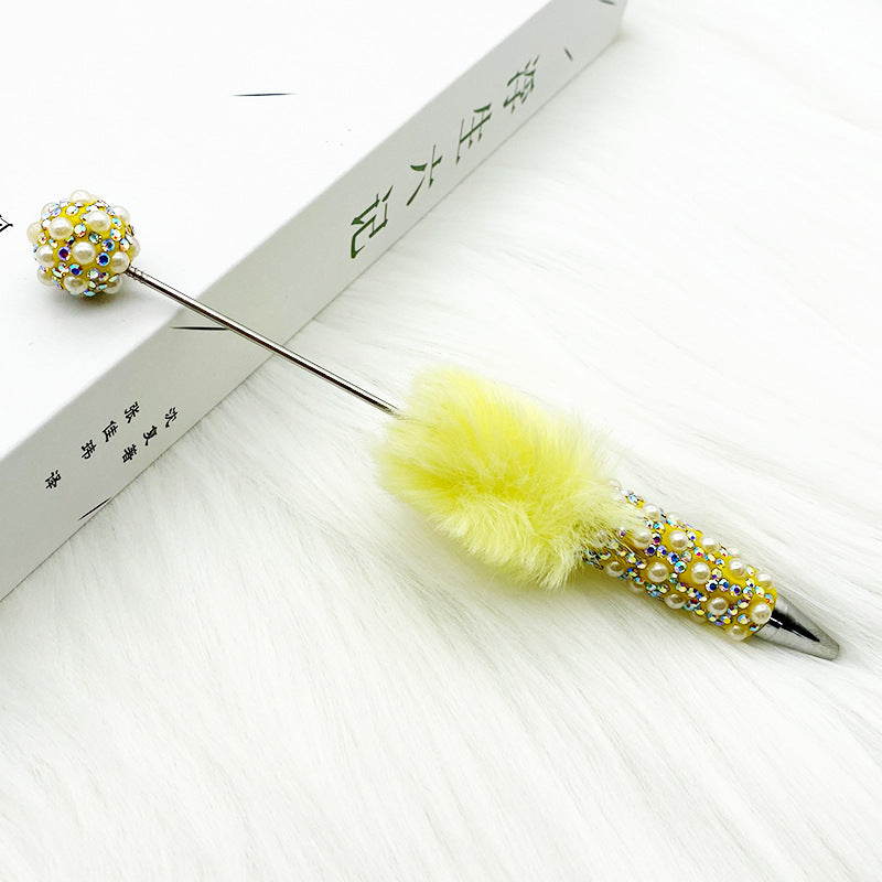 Wholesale wholesale beadable pens DIY pearl full diamond ball pen